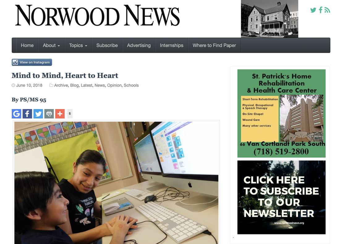 Norwood News Article: Mind to Mind, Heart to Heart